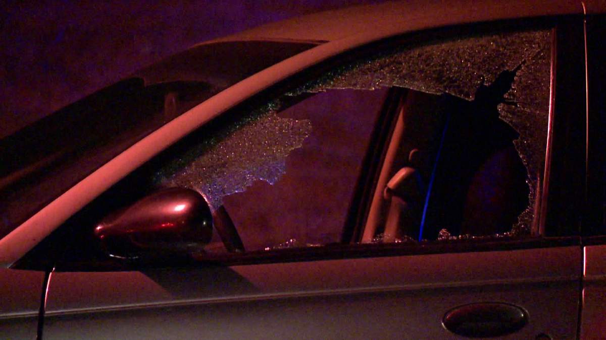 Police investigate a road rage incident in McKenzie Lake on August 13th, 2014.