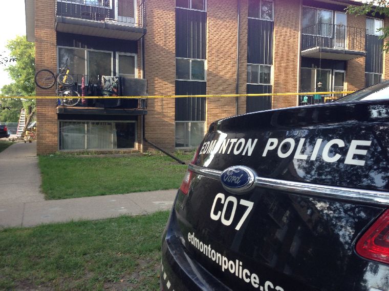 Police investigating shooting at apartment building near Whyte Avenue.