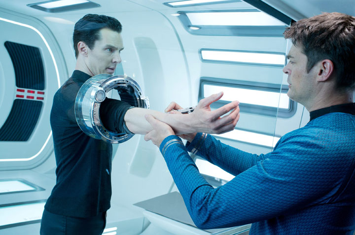 Dr. McCoy draws blood from Khan in 2013' 'Star Trek Into Darkness'.
