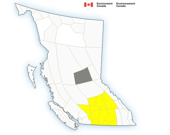 Severe thunderstorm watch ended for parts of B.C.’s Columbia, Interior, Kootenays - image