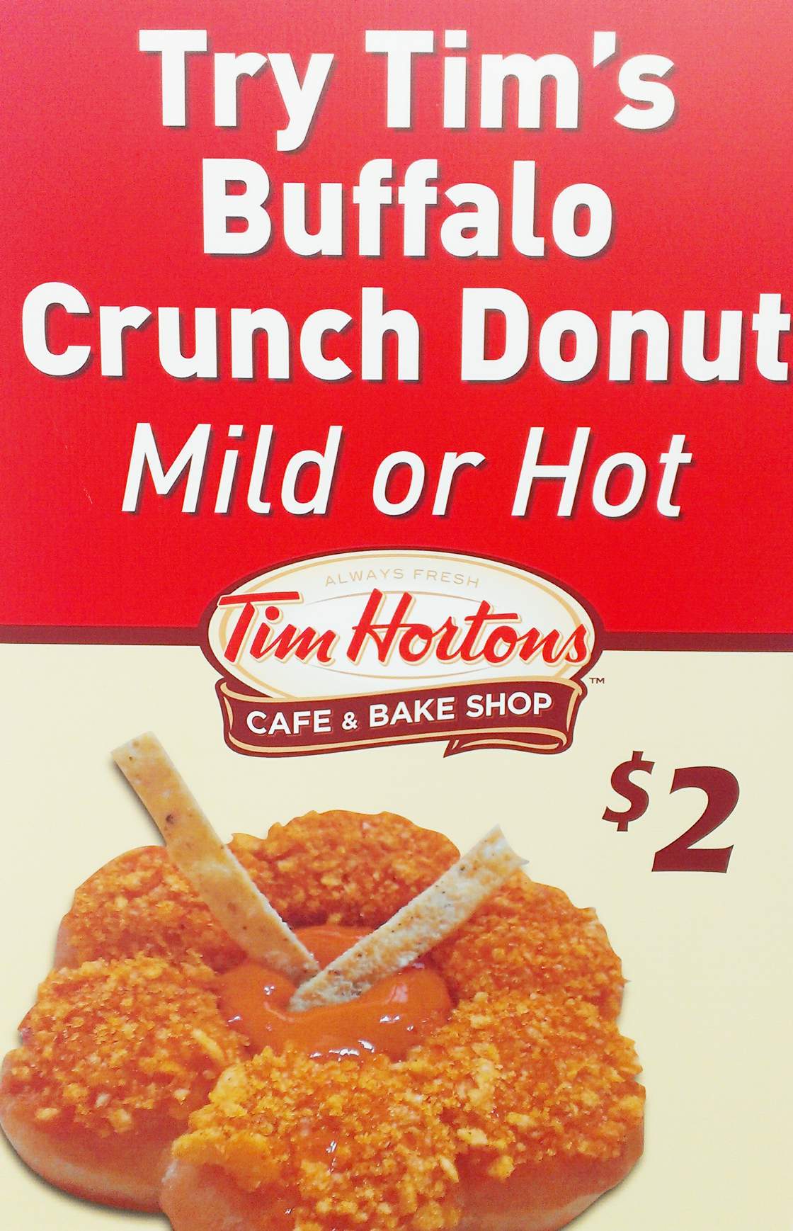 Tim Hortons tries out giant ‘Buffalo Crunch’ doughnut - image