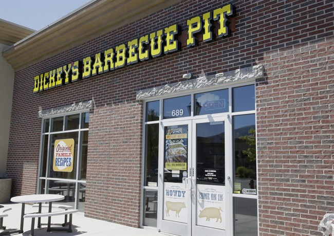Dickey's Barbecue Pit is shown Monday, Aug. 18, 2014, in South Jordan, Utah.