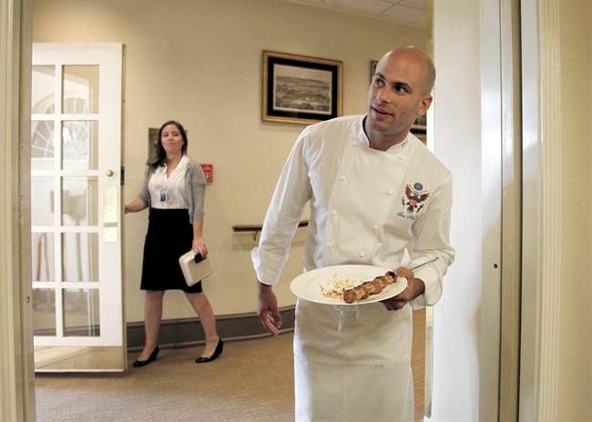White House chef Sam Kass is shown above in 2010.