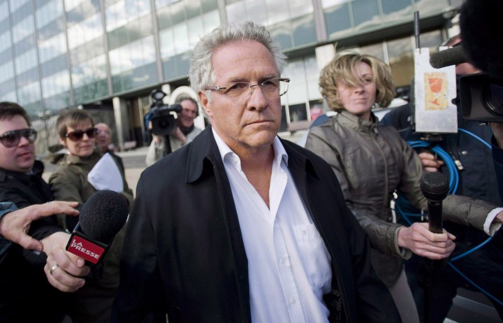 Tony Accurso leaves SQ headquarters in Montreal in a April 17, 2012 file photo.