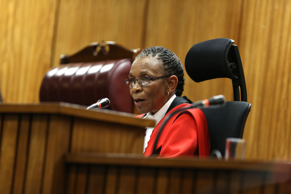 Judge Thokozile Masipa at the Pretoria High Court on September 12, 2014, in Pretoria, South Africa. Pistorius has been acquitted of murdering his girlfriend Reeva Steenkamp on Valentines Day last year. Judge Masipa found him guilty of culpable homicide.