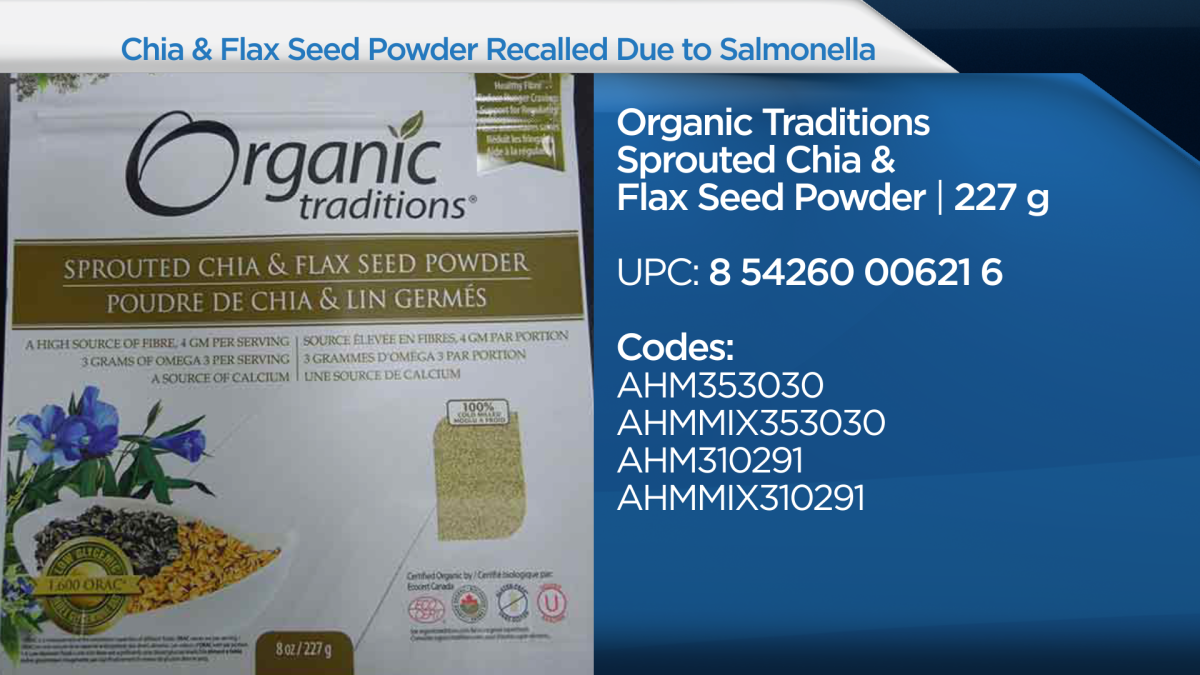 Chia and flax seed powder recalled over salmonella concerns - image