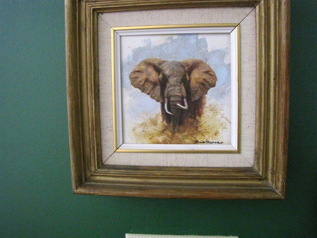 Elephant painting. British Artist David Shepherd.