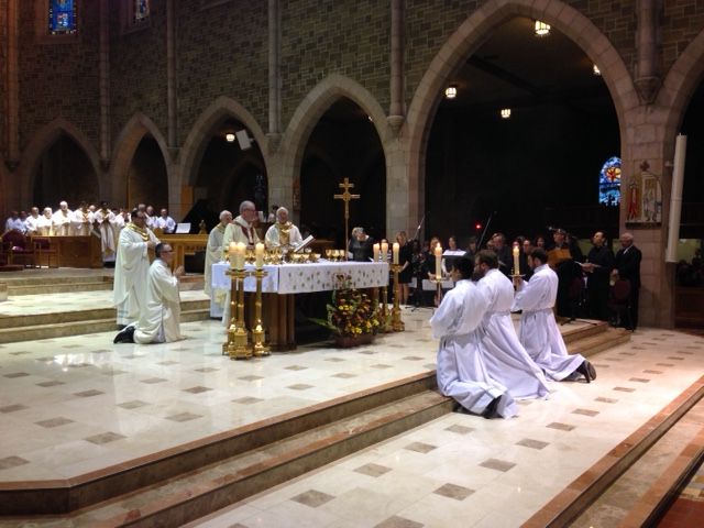 Father Mike’s funeral at St. Joseph’s Basilica on Friday.