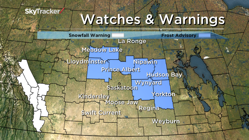 Frost Advisories have been issued for the second day in a row for parts of central Saskatchewan including the cities of Prince Albert, Lloydminster and North Battleford.
