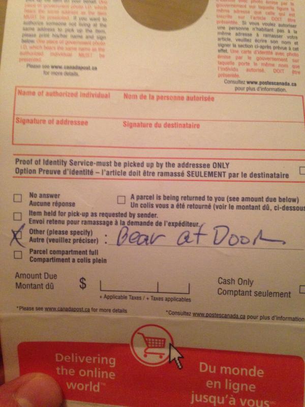 Postie could not bear package delivery - image
