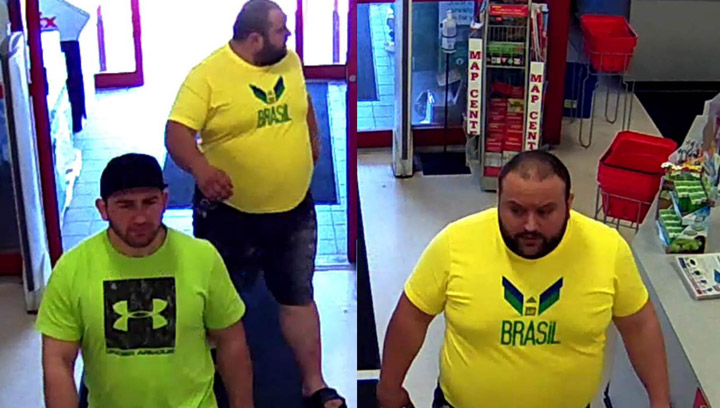Saskatoon police searching for two men wanted for credit card skimming.