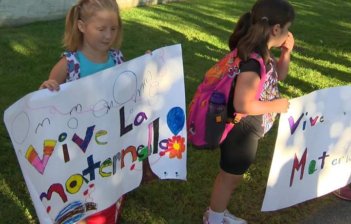 Kindergarten students were welcomed by Clearpoint Elementary school on Thursday, September 4, 2014.