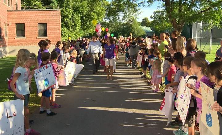 Kindergarten students were welcomed by Clearpoint Elementary school on Thursday, September 4, 2014.