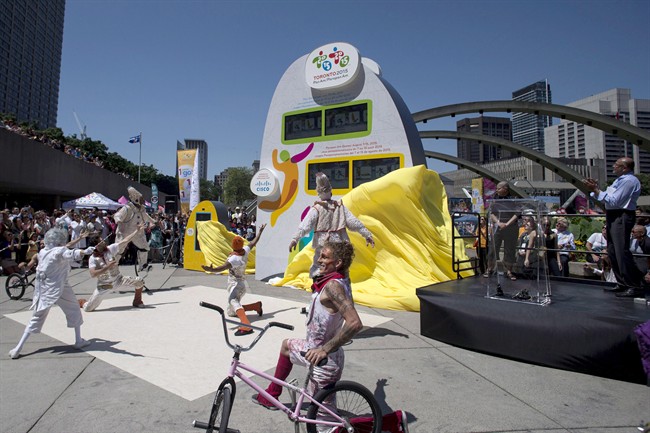 The Pan-Am count down clock was unveiled in Toronto on July 11, 2014. 