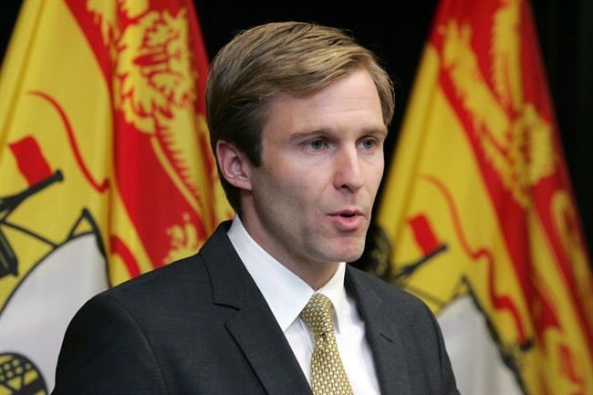 New Brunswick Premier-designate Brian Gallant speaks in Fredericton on Sept. 24, 2014.