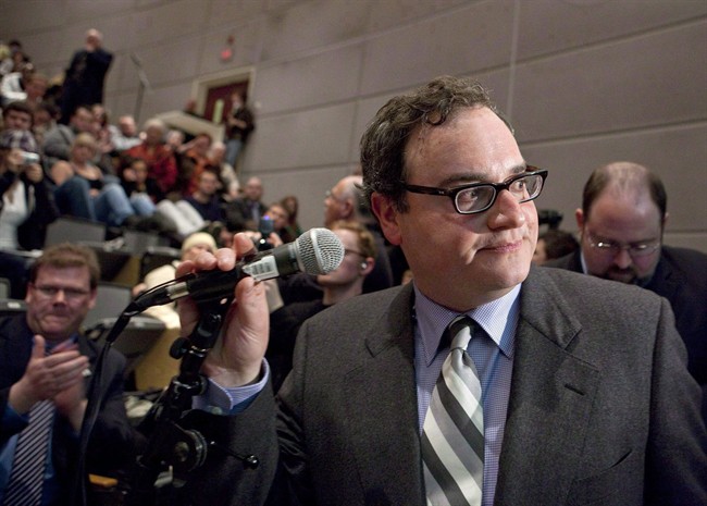 Ezra Levant is shown at the University of Ottawa in Ottawa on Tuesday, March 23, 2010. Sun Media apologized on Monday for an on-air rant by its outspoken provocateur, Ezra Levant, about Justin Trudeau and the Liberal leader's famous parents. THE CANADIAN PRESS/Pawel Dwulit.
