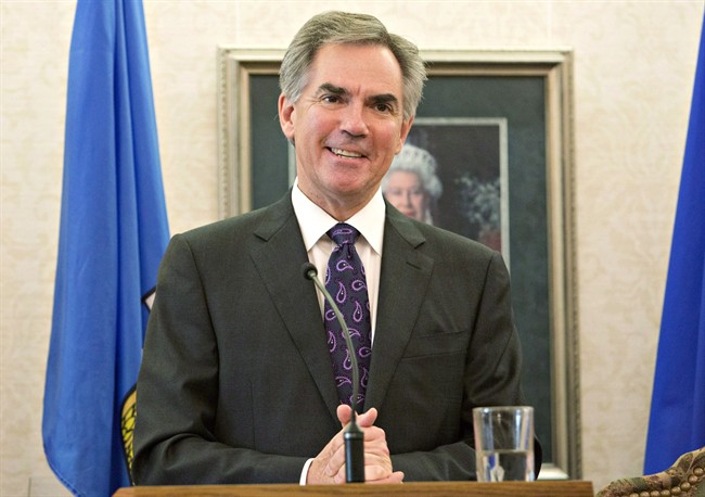 Alberta Premier Jim Prentice speaks in Edmonton, on September 15, 2014.