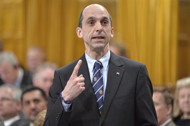 Public safety minister Steven Blaney, shown in the House of Commons in May, wrote the Canada Border Services Agency about concerns over the disciplining of three Manitoba border guards.