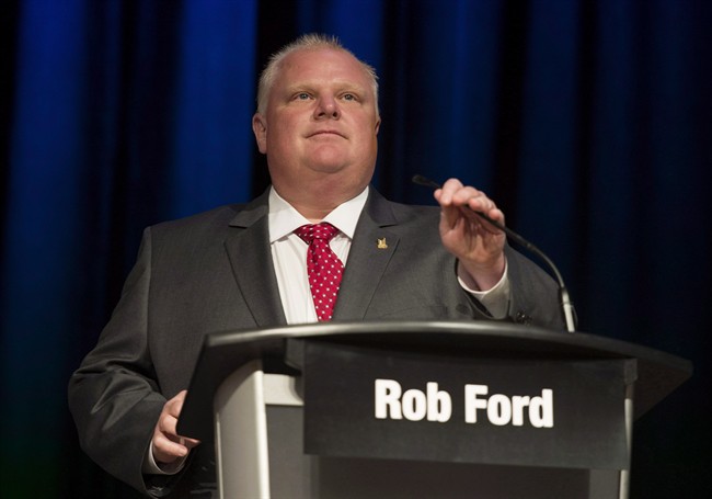 Mayor Rob Ford is pictured in Toronto on July 15, 2014.