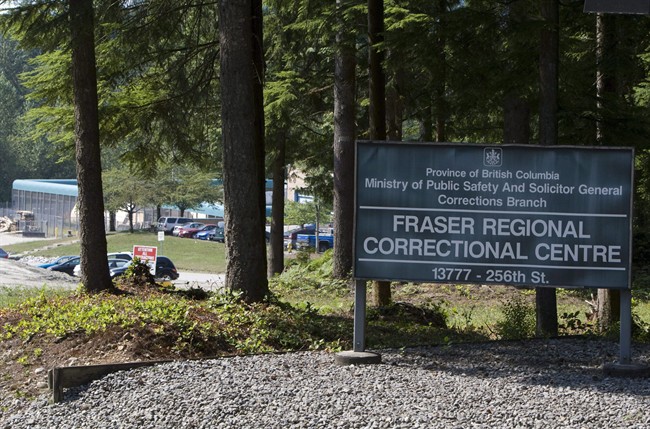The Fraser Regional Correctional Centre is seen in Maple Ridge, B.C. on Aug. 15, 2010.