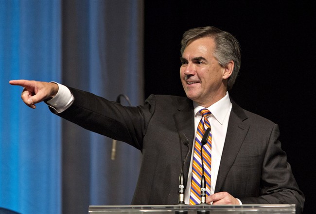 Jim Prentice celebrates his win following the results of the Progressive Conservative leadership first ballot in Edmonton on Saturday, Sept. 6, 2014. The next premier of Alberta will be Jim Prentice. The former federal cabinet minister has won the leadership of the Alberta Progressive Conservative party in a landslide. 