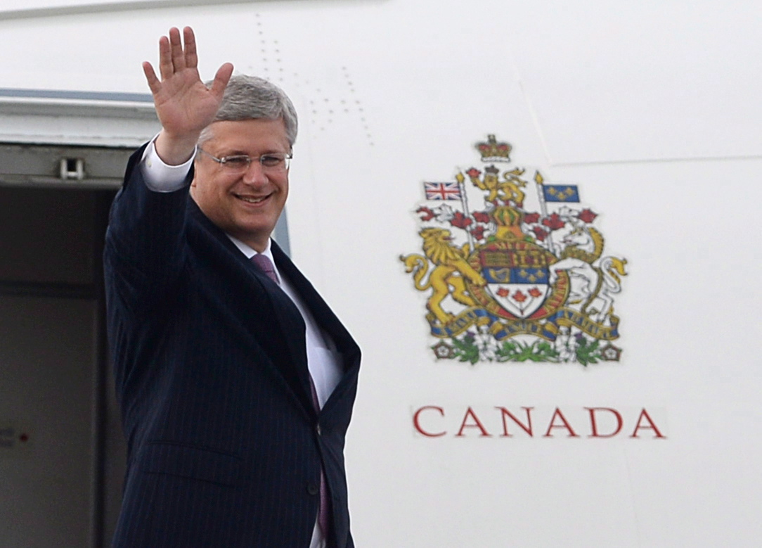 Prime Minister Stephen Harper departs Ottawa on Tuesday, September 2, 2014, on route to the United Kingdom for the NATO summit. THE CANADIAN PRESS/Sean Kilpatrick.