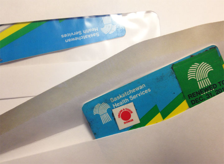 Three-year renewal stickers for provincial health cards are being mailed to Saskatchewan residents.