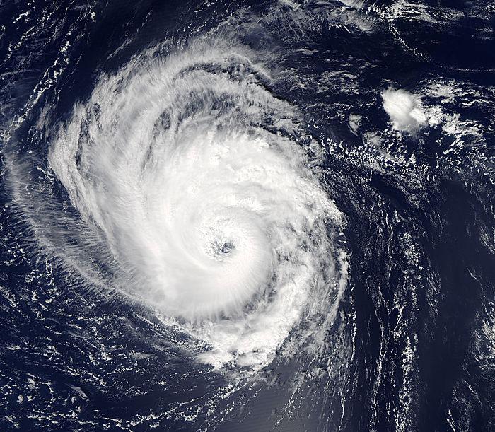 Hurricane Edouard in the Atlantic Ocean