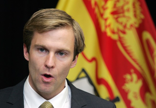 Brian Gallant addresses a news conference in Fredericton on Sept.24, 2014. 