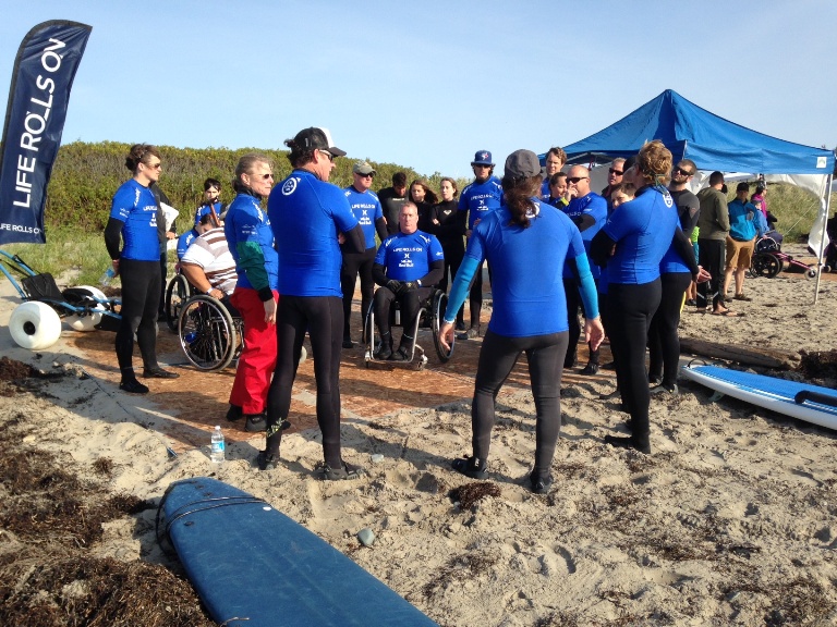 Edward McQuillan, 50,  (centre) was among the 24 surfers from P.E.I. and Nova Scotia to participate in the event.