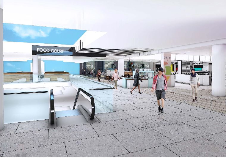 What the food court in the Londonderry Mall will look like after the renovations.