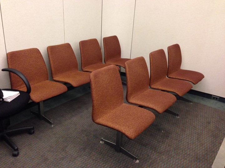 There are only 13 seats in the courtroom for the Magnotta trial, two are reserved for the victim's family, one for the defence team, five for the media and five for the public.