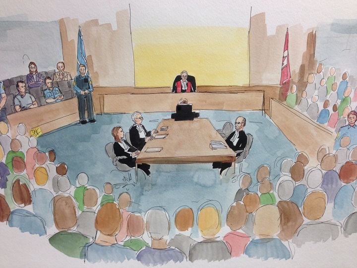A glimpse inside the Montreal courtroom where Luka Magnotta is being tried for murder on September 8, 2014.