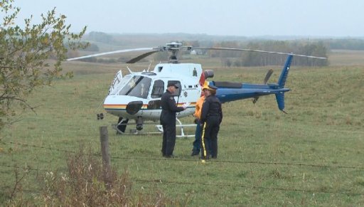 The RCMP helicopter, which was unavailable the weekend of the shooting spree.