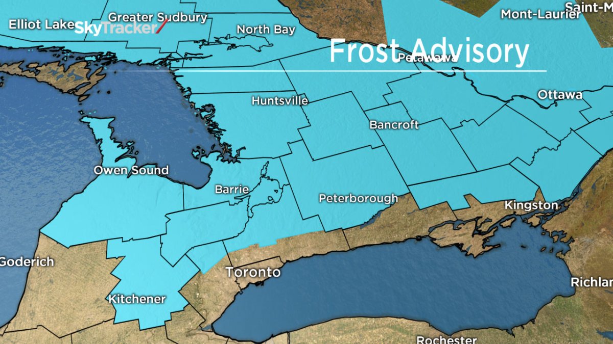 Parts of southern Ontario are facing frost overnight on Thursday.
