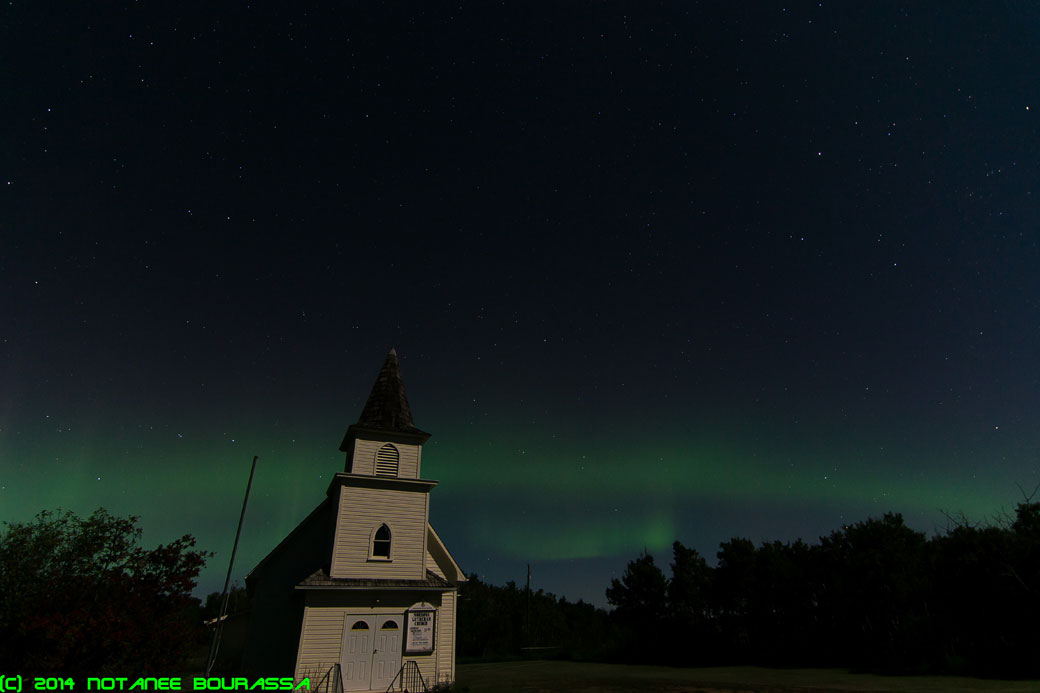 Notanee Bourassa captured this display of northern lights near Bulyea, Saskatchewan, just north of Regina.