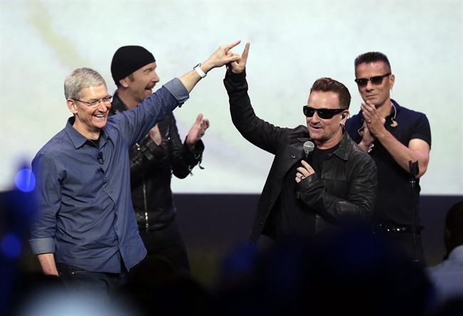 U2 at Apple launch