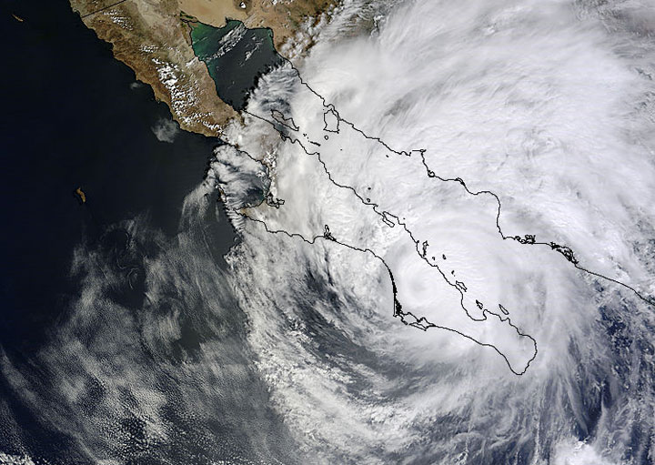 Hurricane Odile as it moved into the Gulf of California.