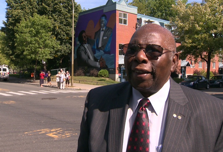 Jazzman Oliver Jones was honoured with some unique street art near his childhood home in Little Burgundy on September 9, 2014.