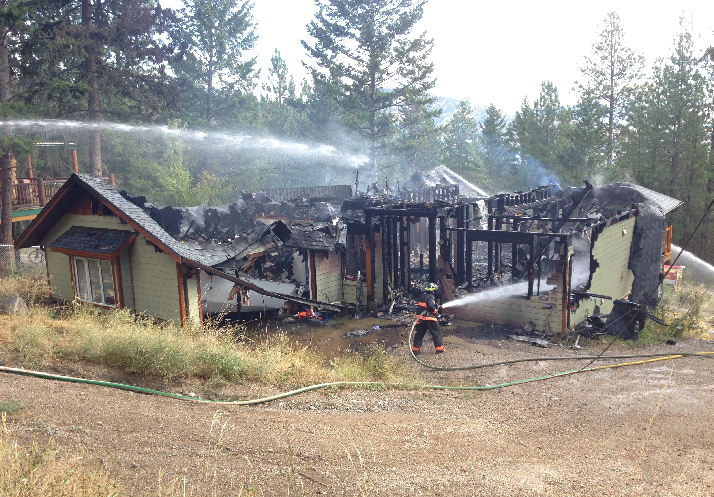 Fires destroys a home in the Okanagan.