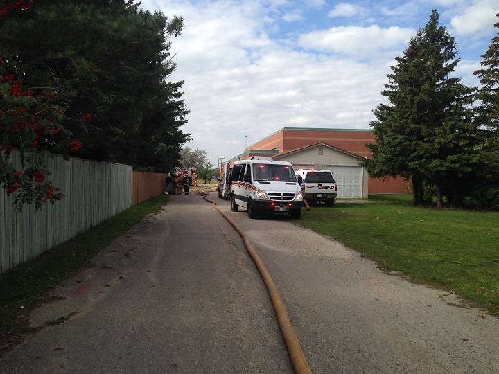 Fire crews at Margaret Grant pool on Dalhousie Drive on Tuesday, Sept. 16, 2014