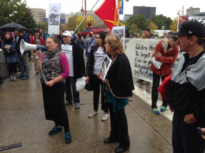 Canadian Museum for Human Rights protest