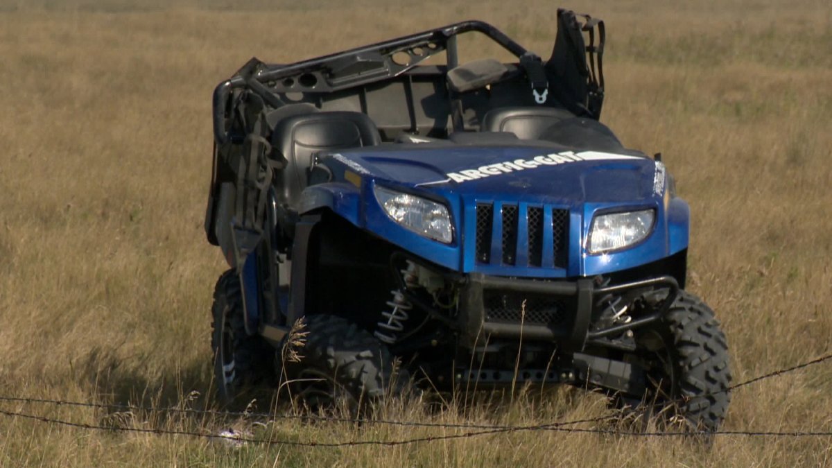 Both people were thrown from ATV when it crashed near Chestermere Monday.