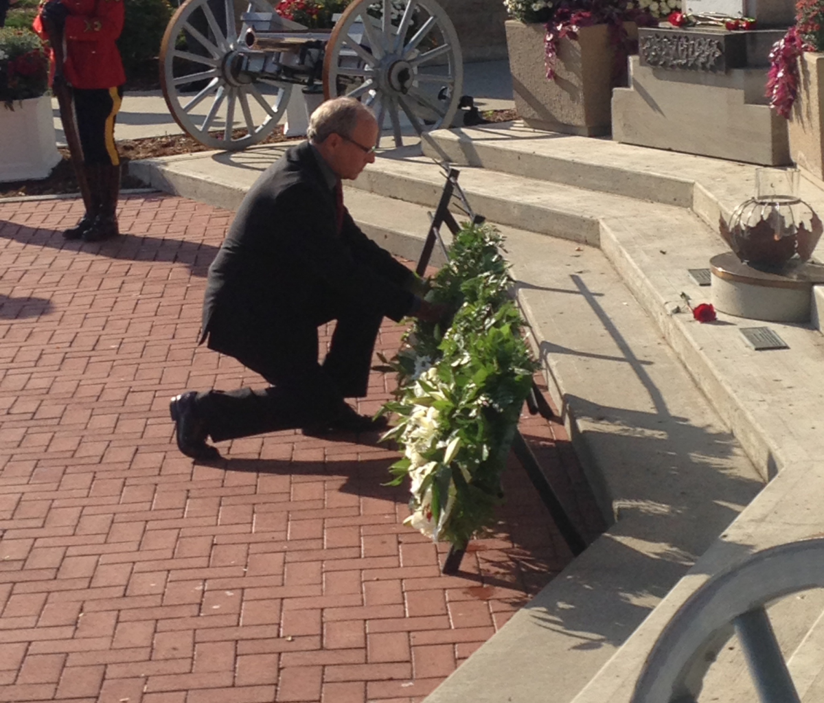 Moncton Mayor George LeBlanc attended Sunday's RCMP National Memorial Service.