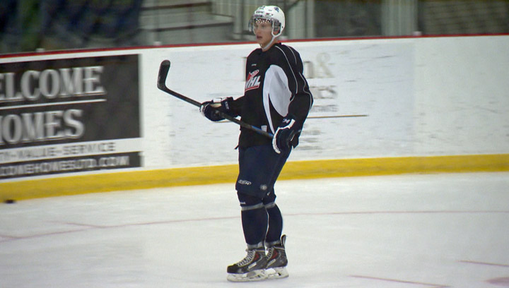 Nelson Nogier happy to be back with the Saskatoon Blades after his first NHL training camp with the Winnipeg Jets.