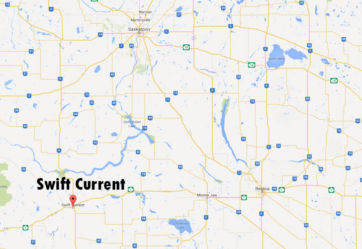 RCMP say a man struck by industrial pipe in Swift Current, Sask. was killed on Friday.