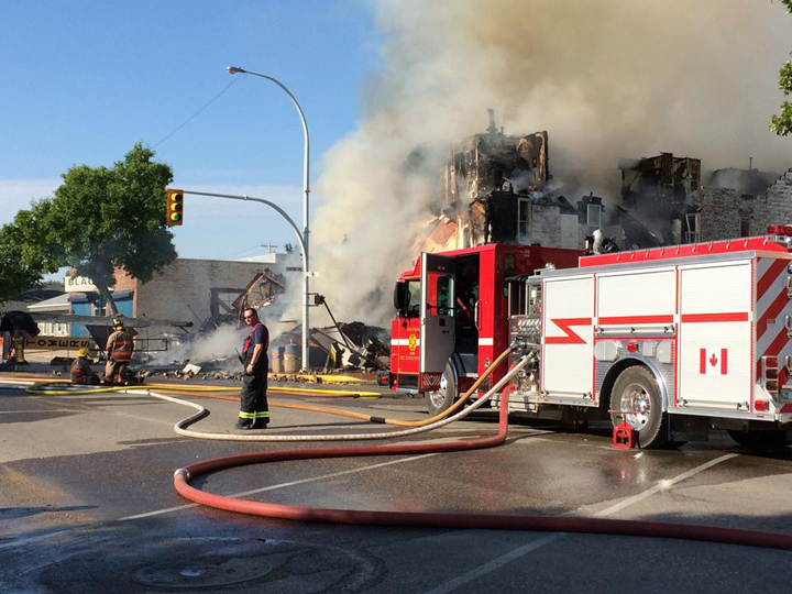 PHOTOS Fire consumes historic Towers Hotel in Dauphin, Manitoba