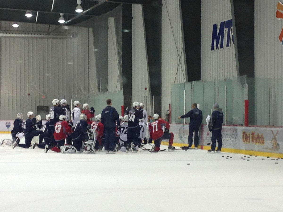 The first day of ice time underway at the Winnipeg Jets training camp.