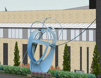 Giant sculpture going up in front of Calgary fire station - image