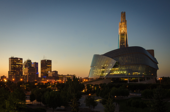 Winnipeg skyline Canadian Museum for Human Rights